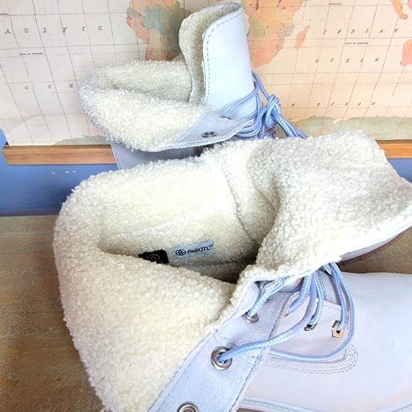 BRAND NEW Timberland 6" WP FLEECE FOLD DOWN Women's Size 10.0 - Picture 6 of 6